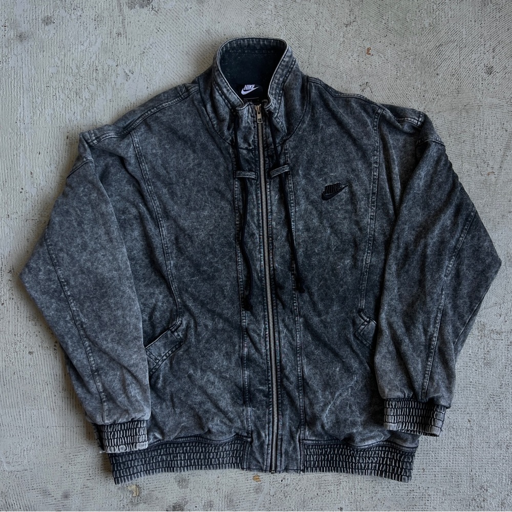 Nike Andre Agassi Tennis Heritage Re-Issue Knit Wash Black Jacket in Large.